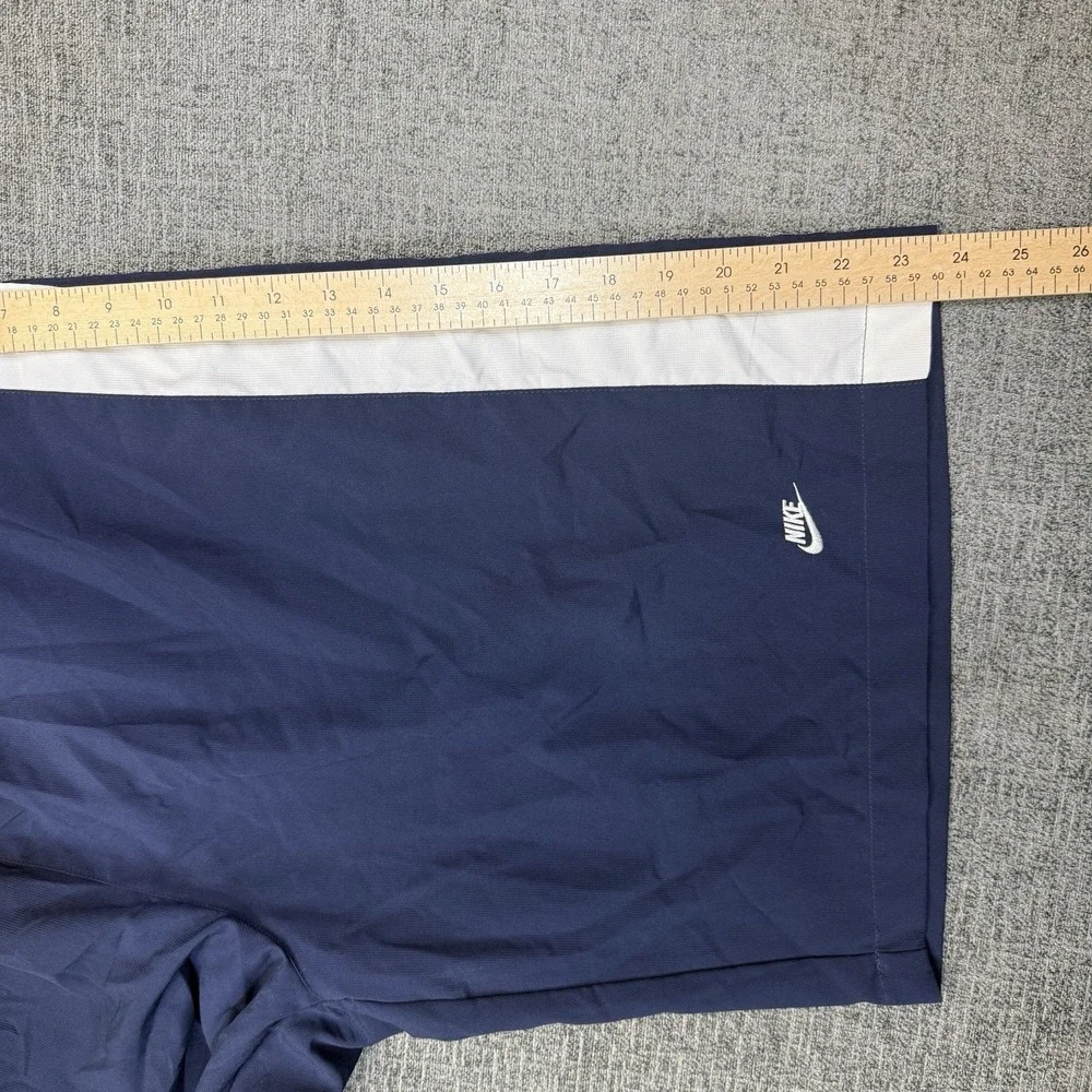 Vintage Nike Basketball Shorts Mens XXL Blue White Baggy Drawstring Silver Tag‎